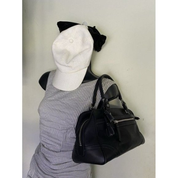 Coach Hampton Doctor Satchel Black Leather Tote - Picture 8 of 11